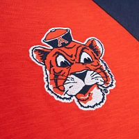 Men's Mitchell & Ness Orange Auburn Tigers Legendary Slub Raglan Long Sleeve T-Shirt