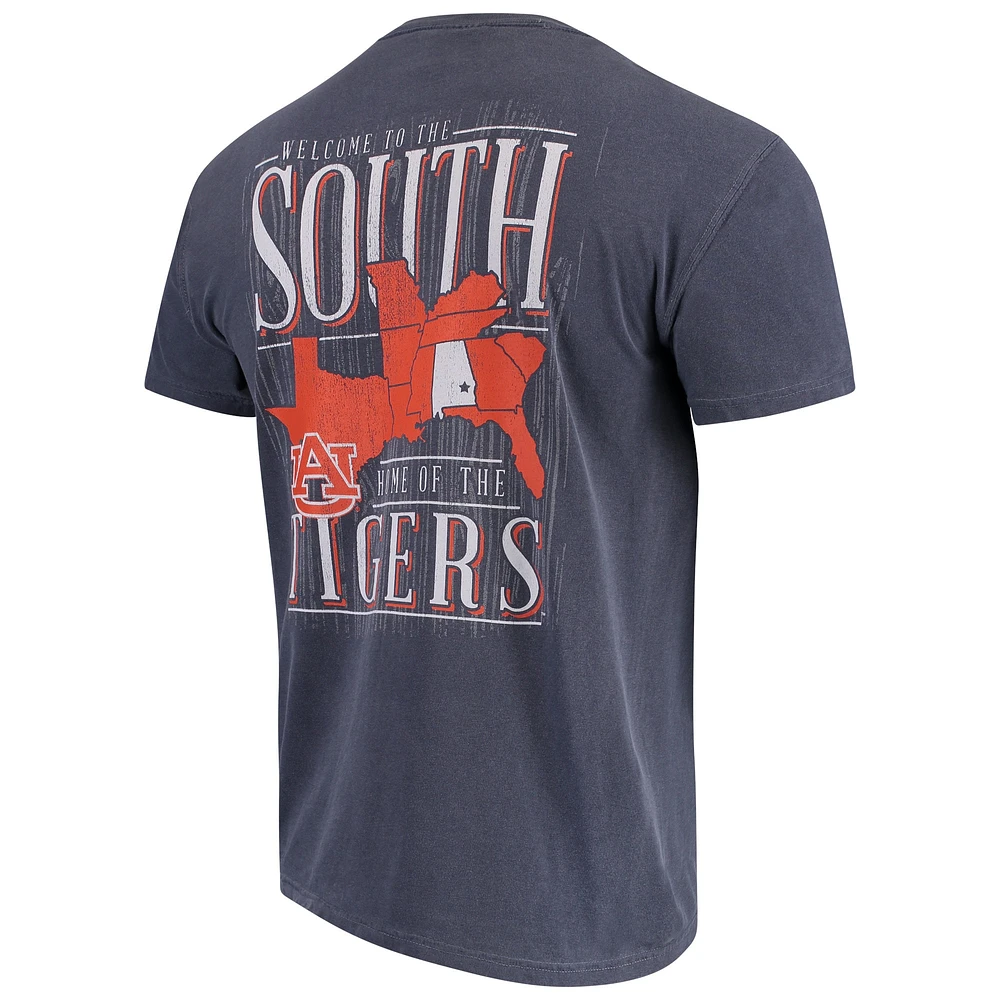 T-shirt bleu marine Auburn Tigers Welcome to the South Comfort Colours pour homme