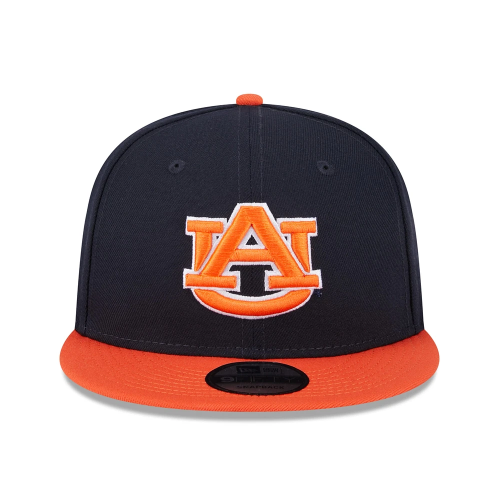 Men's New Era Navy Auburn Tigers Two-Tone 9FIFTY Snapback Hat
