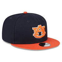Men's New Era Navy Auburn Tigers Two-Tone 9FIFTY Snapback Hat