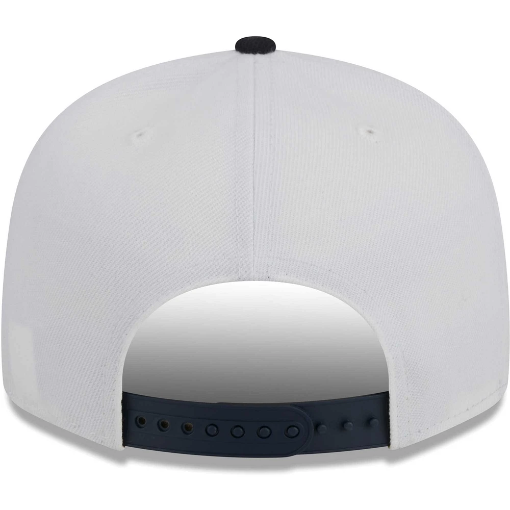 Men's New Era White/Navy Auburn Tigers Two-Tone Layer 9FIFTY Snapback Hat
