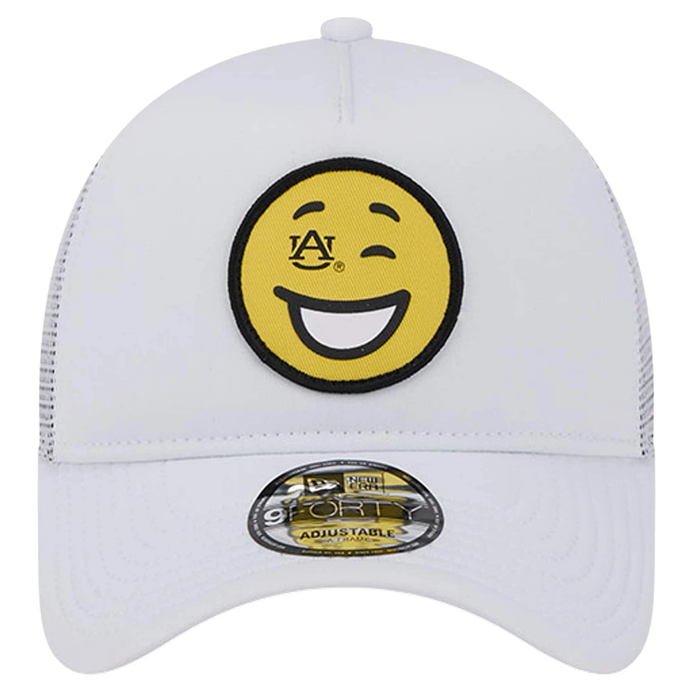 Men's New Era White Auburn Tigers Wink Foam Trucker Adjustable Hat