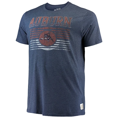 Men's Original Retro Brand Heathered Navy Auburn Tigers Big & Tall Mock Twist T-Shirt