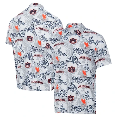 Polo de performance Reyn Spooner blanc Auburn Tigers pour hommes