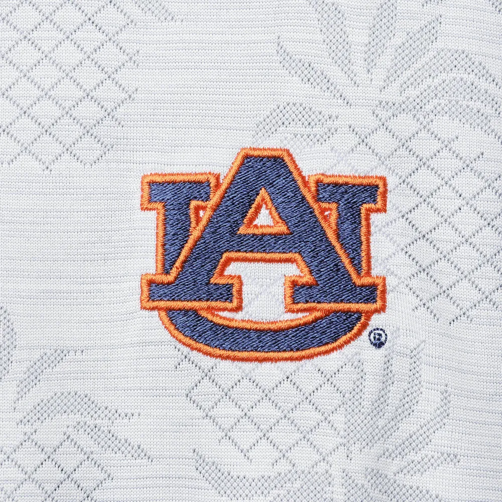 Polo Homme Tommy Bahama Gris Auburn Tigers Ananas Palm Coast IslandZone