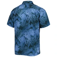 Men's Tommy Bahama Navy Auburn Tigers Coast Luminescent Fronds IslandZone Button-Up Camp Shirt
