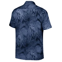 Men's Tommy Bahama Navy Auburn Tigers Coast Luminescent Fronds IslandZone Button-Up Camp Shirt