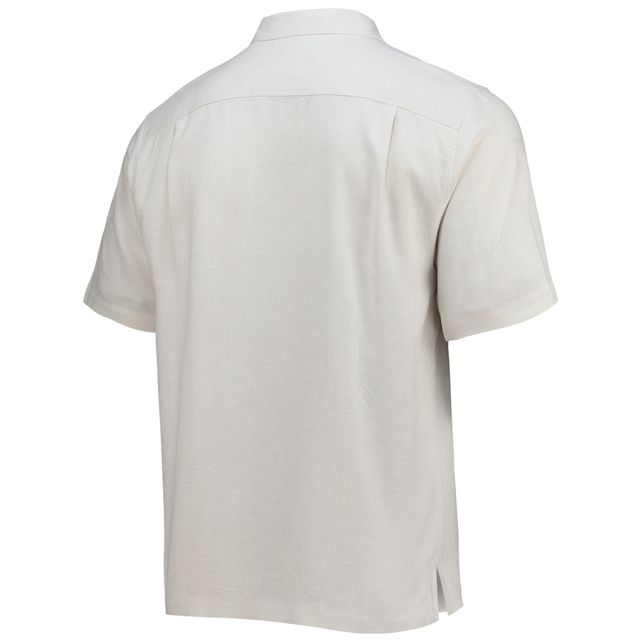 Chemise boutonnée Tommy Bahama blanche Auburn Tigers Tropic Isles Camp pour hommes