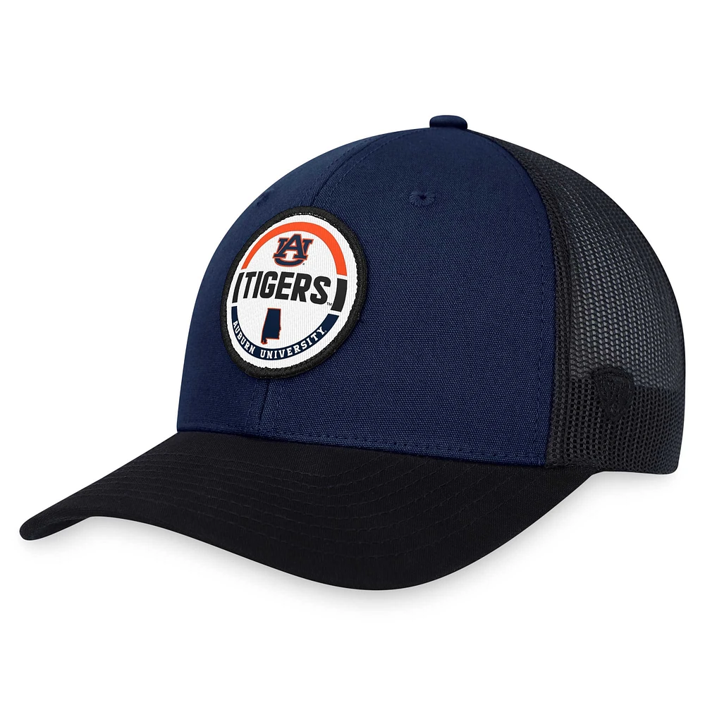 Men's Top of the World Navy Auburn Tigers Trey Trucker Adjustable Hat