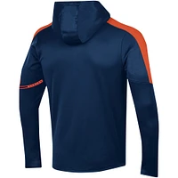 Men's Under Armour Navy Auburn Tigers 2023 Sideline Quarter-Zip Hoodie