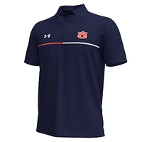 Men's Under Armour Navy Auburn Tigers Playoff Chest Stripe Performance Polo