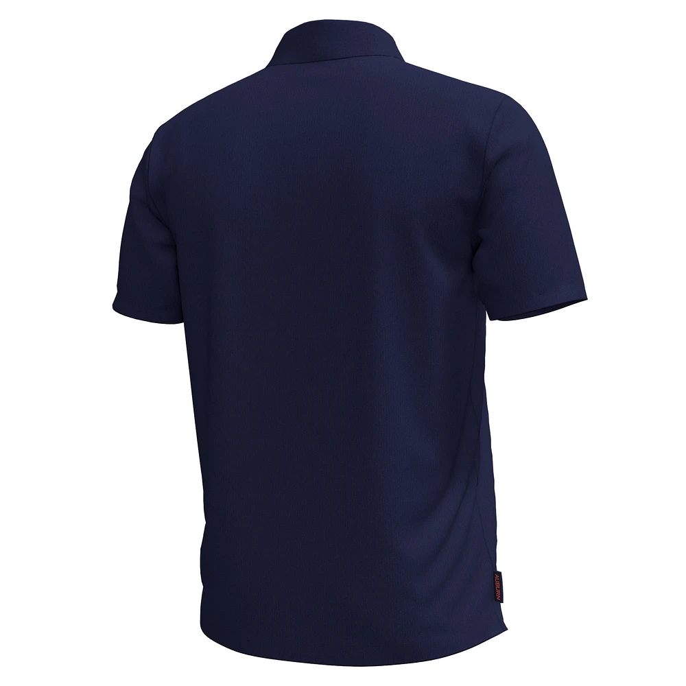 Men's Under Armour Navy Auburn Tigers Playoff Chest Stripe Performance Polo