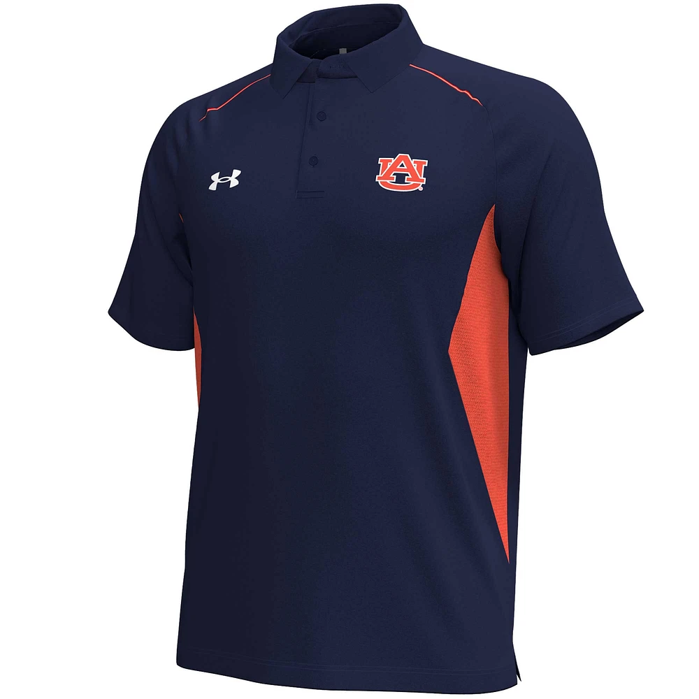 Men's Under Armour  Navy Auburn Tigers Title Performance Polo