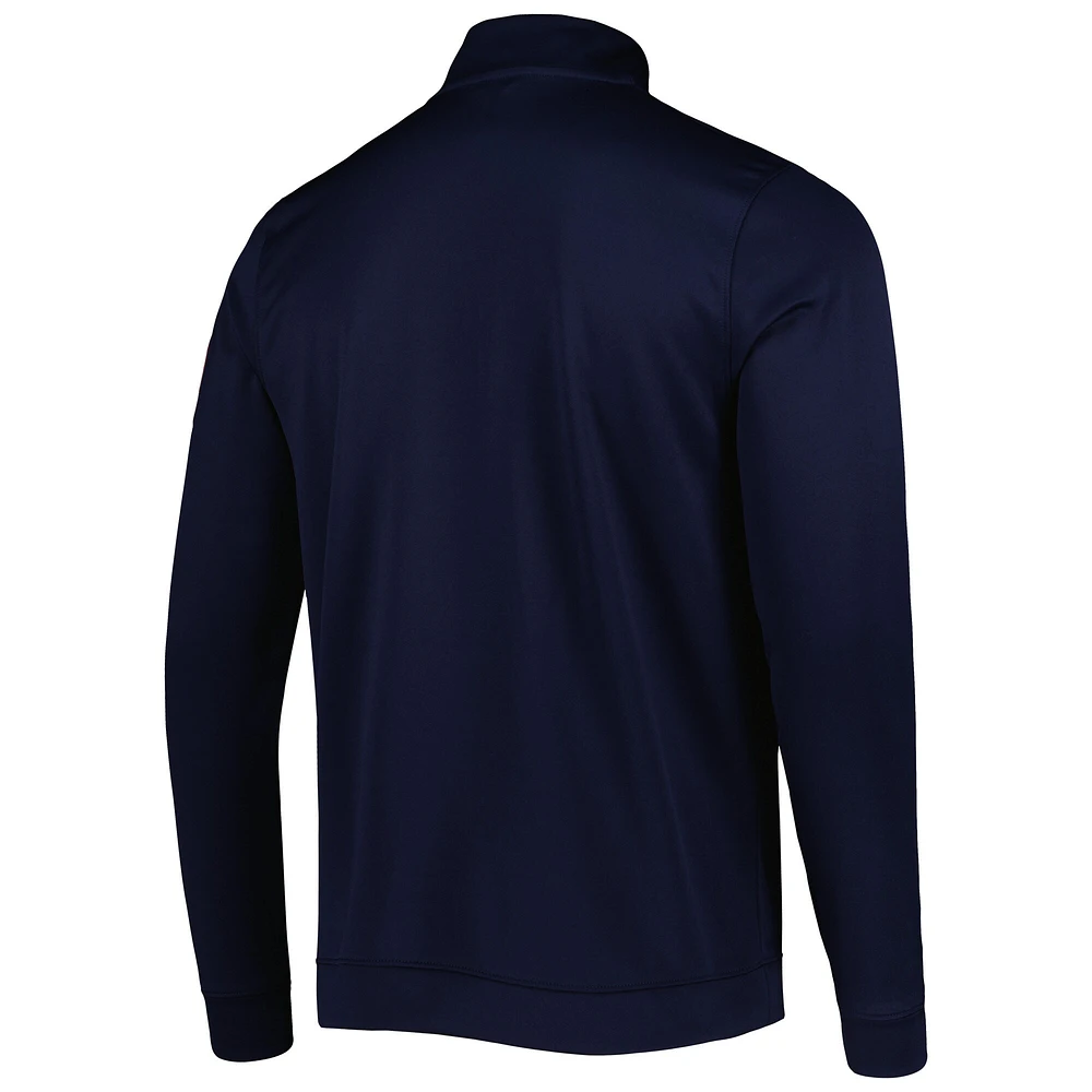 Men's Under Armour Navy Auburn Tigers Universal Mock Neck Half-Zip Jacket