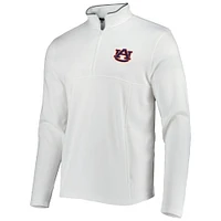 Men's Under Armour White Auburn Tigers Tempo Fleece Quarter-Zip Jacket