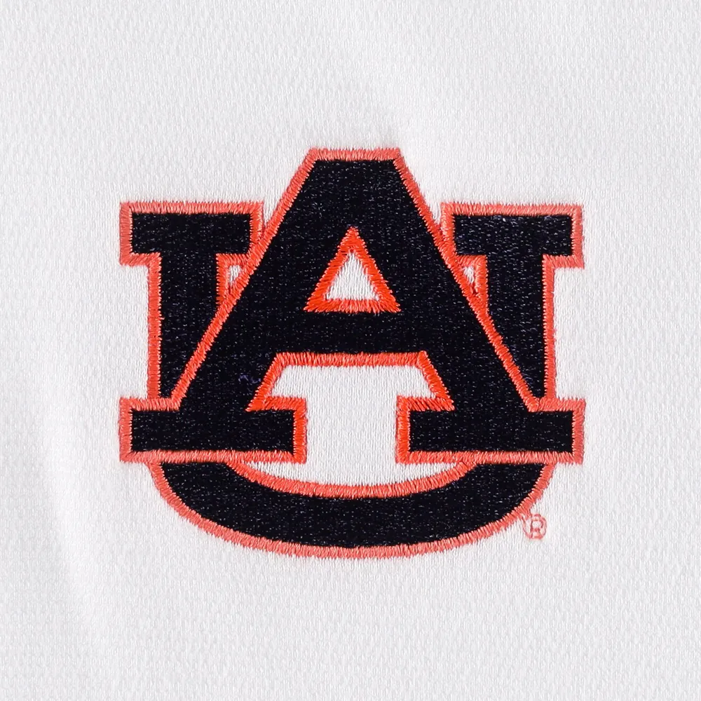Men's Under Armour White Auburn Tigers Tempo Fleece Quarter-Zip Jacket