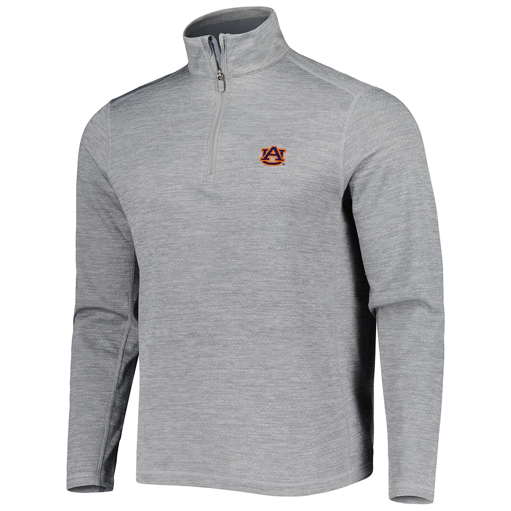 Men's Vineyard Vines Gray Auburn Tigers Sankaty Quarter-Zip Sweatshirt