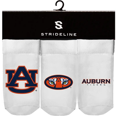 Lot de trois chaussons Strideline White Auburn Tigers pour nouveau-nés et nourrissons