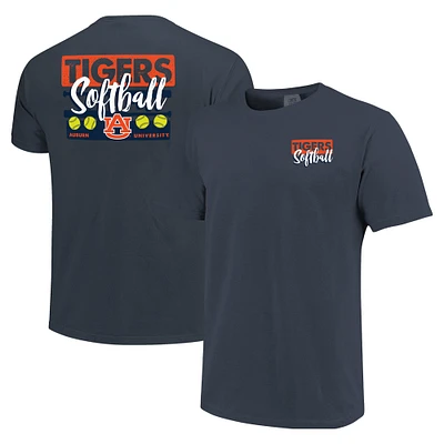 T-shirt unisexe bleu marine Auburn Tigers Gritty Softball Bats Comfort Colors