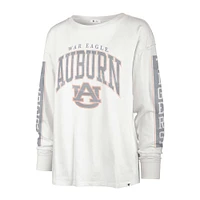 Women's '47 Cream Auburn Tigers Statement SOA 3-Hit Long Sleeve T-Shirt