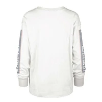 Women's '47 Cream Auburn Tigers Statement SOA 3-Hit Long Sleeve T-Shirt
