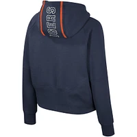 Women's Colosseum Navy Auburn Tigers Margo Raglan Half-Zip Hoodie