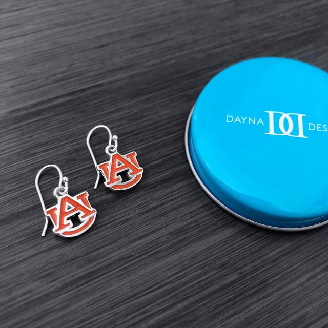 Boucles d'oreilles pendantes Dayna Designs Auburn Tigers en émail argenté pour femme