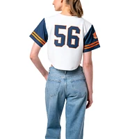 Women's Established & Co. White Auburn Tigers Baseball Jersey Cropped T-Shirt