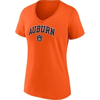 Women's Fanatics Orange Auburn Tigers Campus V-Neck T-Shirt