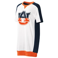 Women's G-III 4Her by Carl Banks White Auburn Tigers Home Run T-Shirt Dress