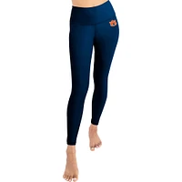 Ensemble soutien-gorge et leggings mi-longs doux au beurre Certo Navy Auburn Tigers pour femmes