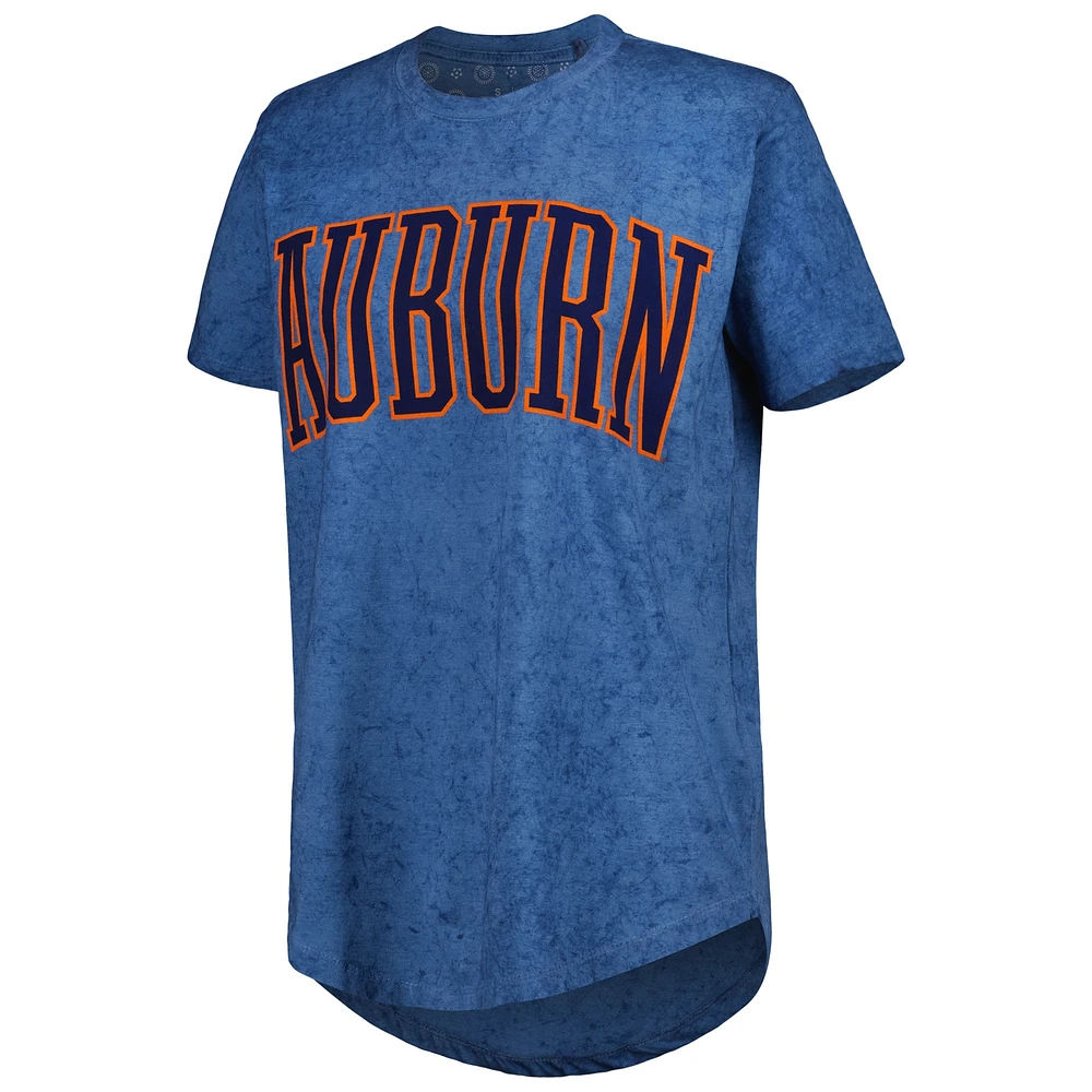 Women's Pressbox Navy Auburn Tigers Southlawn Sun-Washed T-Shirt