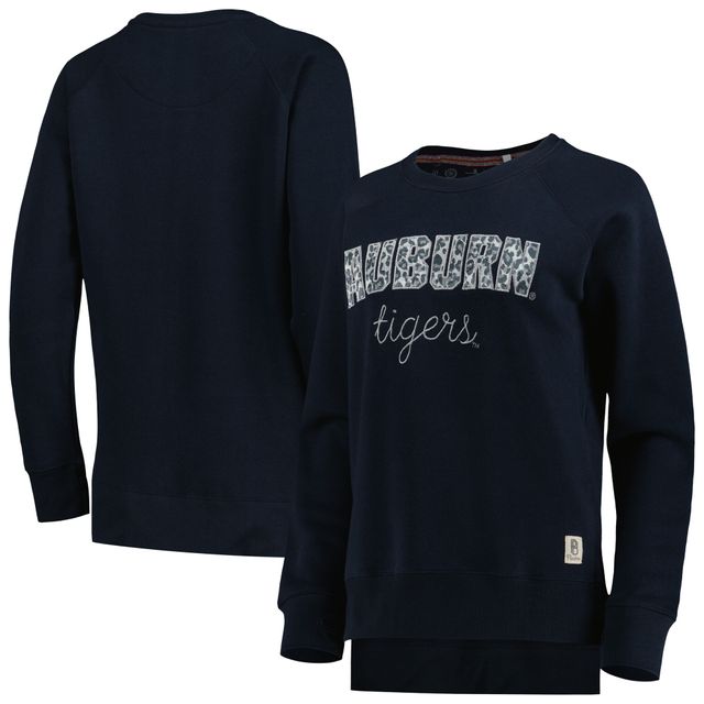 Sweat-shirt à enfiler raglan Pressbox Navy Auburn Tigers Steamboat pour femme