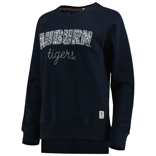 Sweat-shirt à enfiler raglan Pressbox Navy Auburn Tigers Steamboat pour femme
