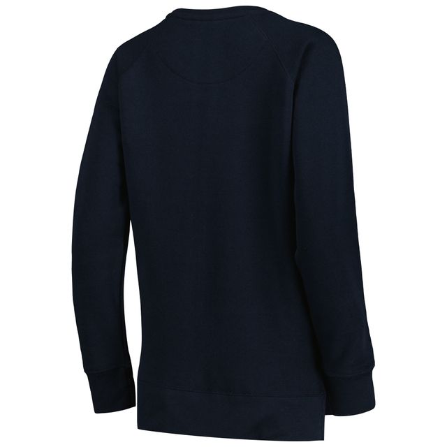Sweat-shirt à enfiler raglan Pressbox Navy Auburn Tigers Steamboat pour femme