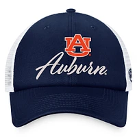 Casquette réglable Top of the World pour femmes, bleu marine/blanc, Auburn Tigers Charm Trucker