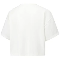 Women's Under Armour Cream Auburn Tigers Iconic Heavyweight Soft Boxy Cropped T-Shirt