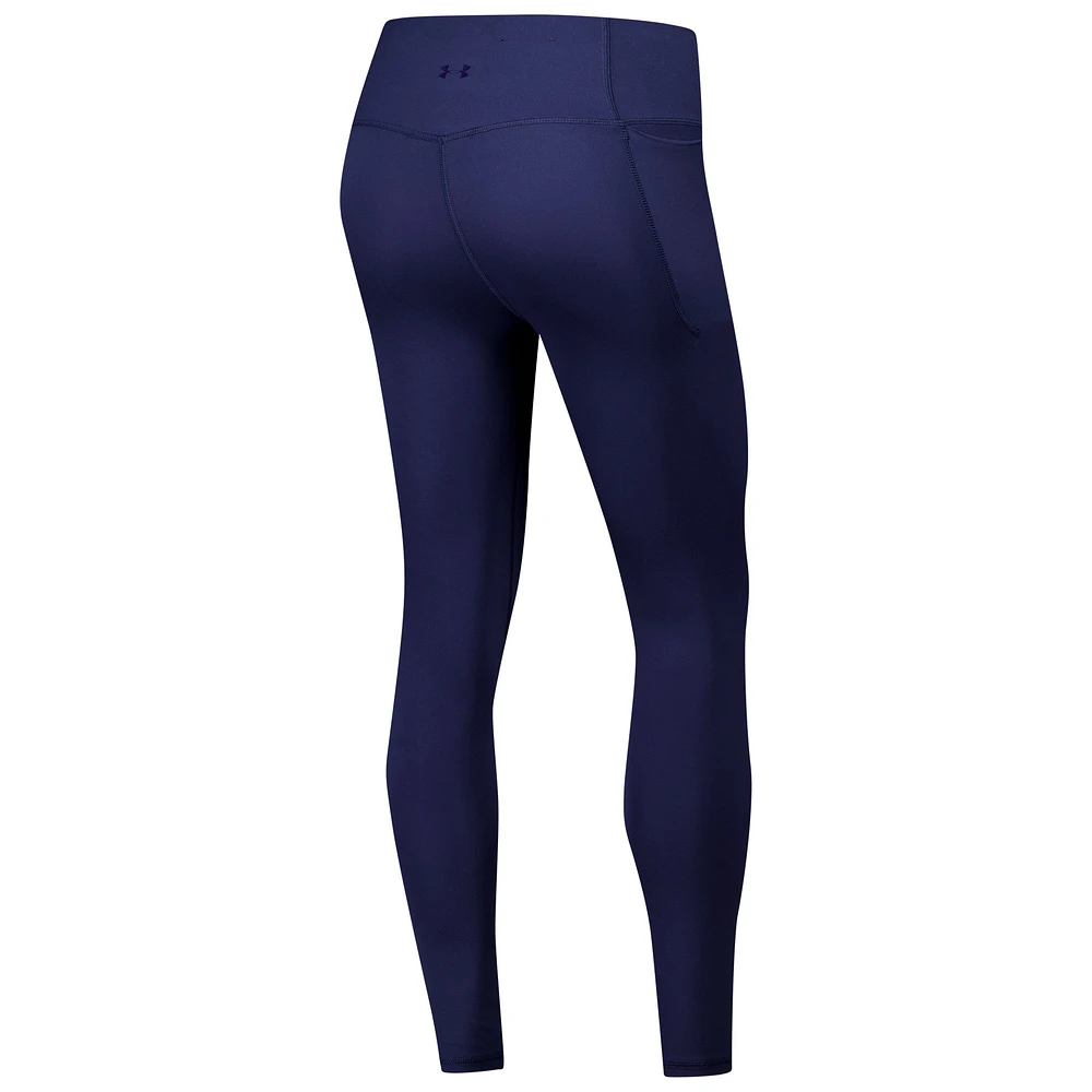 Women's Under Armour Navy Auburn Tigers Meridian Luxe Performance Leggings