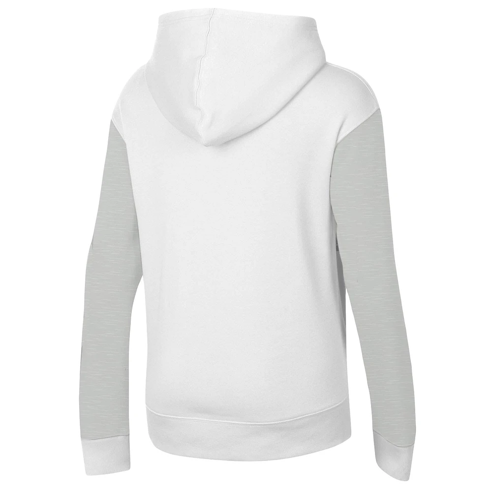Women's Under Armour White Auburn Tigers All Day Pullover Hoodie