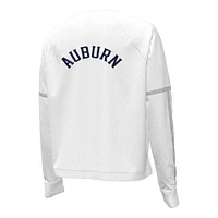Women's Under Armour White Auburn Tigers Gameday Double Knit Pullover Sweatshirt
