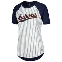 Women's Under Armour White Gameday Pinstripe Raglan T-Shirt