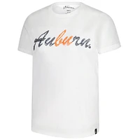 Women's White Auburn Tigers Hand Sewn Beaded Script T-Shirt