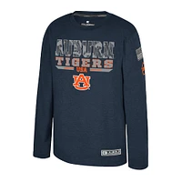 Youth Colosseum Heather Navy Auburn Tigers OHT Military Appreciation Oorah Long Sleeve T-Shirt