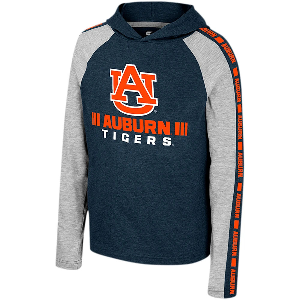 Youth Colosseum Navy Auburn Tigers Ned Raglan Long Sleeve Hooded T-Shirt