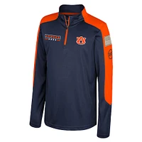 Youth Colosseum  Navy Auburn Tigers OHT Military Appreciation Cyclone Quarter-Zip Windshirt