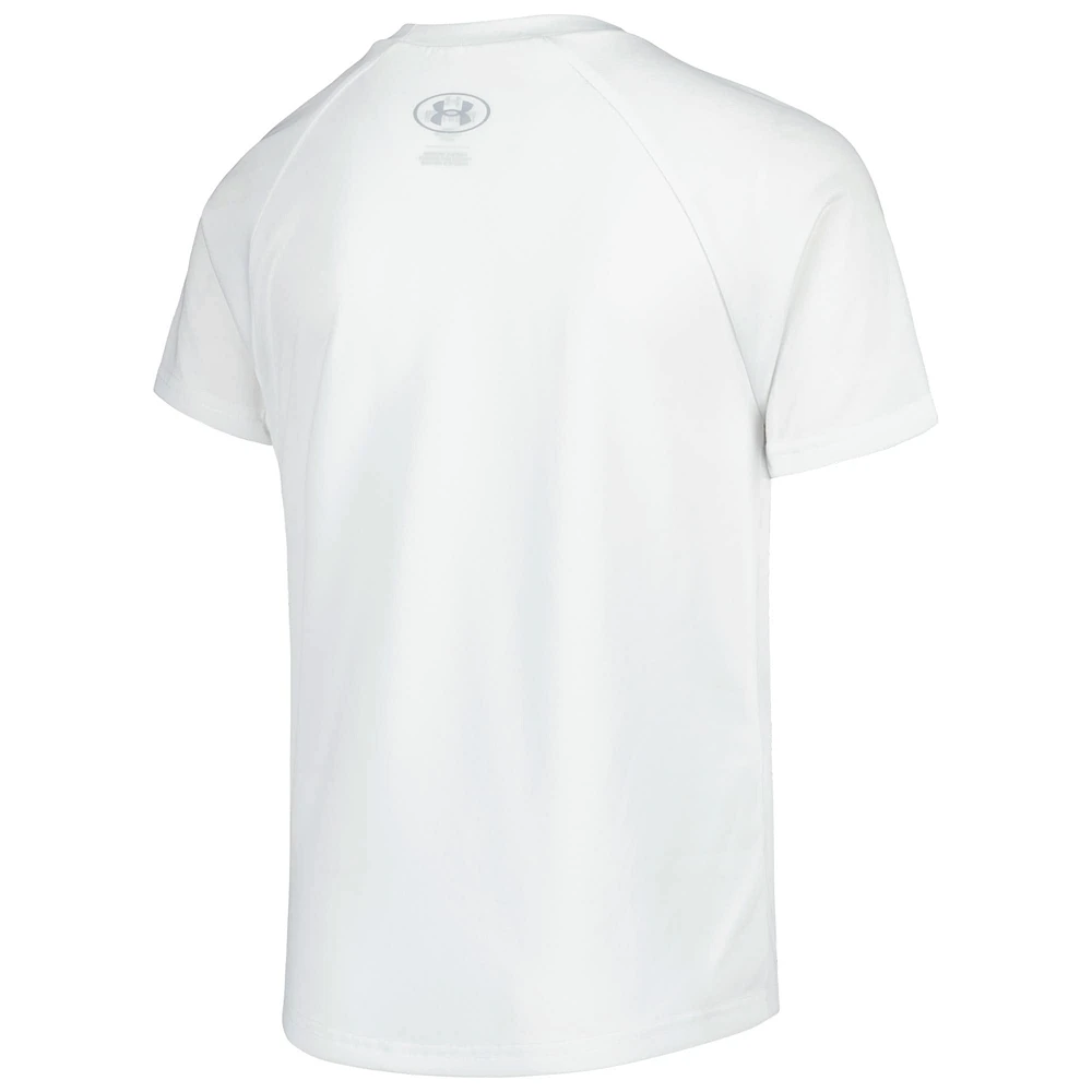 Youth Under Armour White Auburn Tigers Gameday Print Raglan T-Shirt