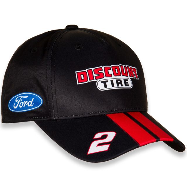 Casquette réglable pour homme Team Penske Austin Cindric Discount Tire Uniform Noir/Rouge