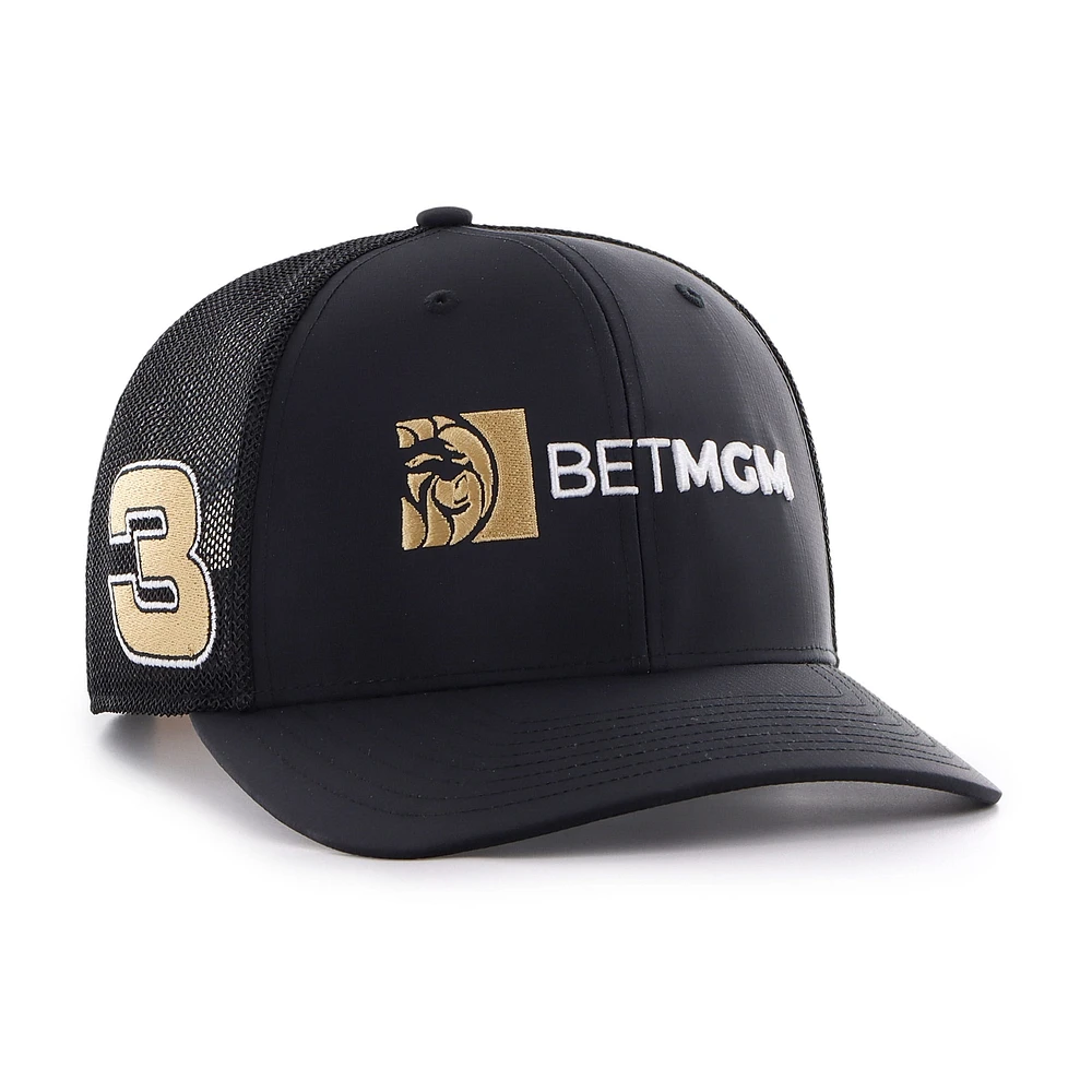Men's '47  Black Austin Dillon Bet MGM Sure Shot Brrr Trucker Adjustable Hat