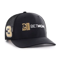 Men's '47  Black Austin Dillon Bet MGM Sure Shot Brrr Trucker Adjustable Hat