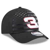 Men's New Era Black Austin Dillon American Flag 9FORTY M-Crown A-Frame Adjustable Hat